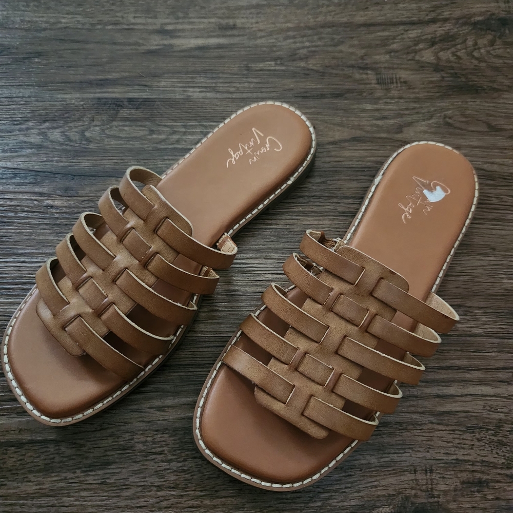 Brown Slide Sandals